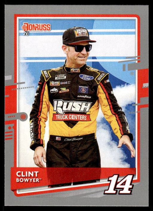 Clint Bowyer 2021 Panini Donruss Racing Silver Front of Card