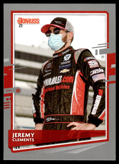 Jeremy Clements 2021 Panini Donruss Racing Silver Front of Card