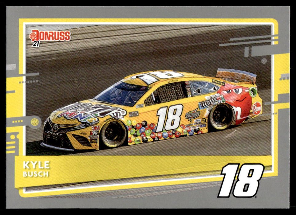 Kyle Busch 2021 Panini Donruss Racing Silver Front of Card