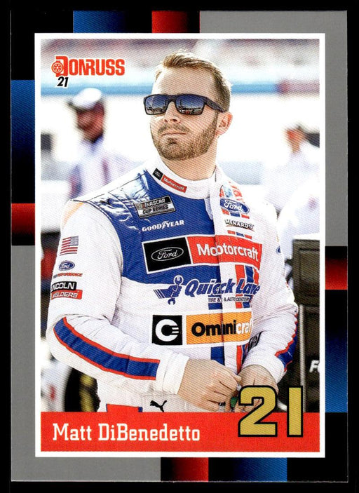 Matt DiBenedetto 2021 Panini Donruss Racing Silver Front of Card