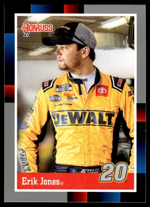 Erik Jones 2021 Panini Donruss Racing Silver Front of Card