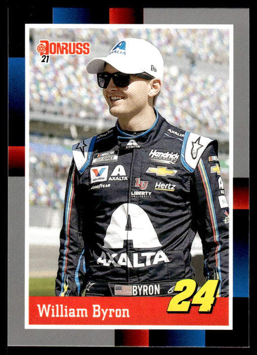 William Byron 2021 Panini Donruss Racing Silver Front of Card