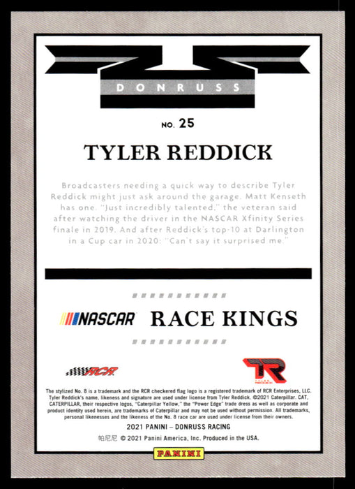 Tyler Reddick 2021 Panini Donruss Racing Base Back of Card