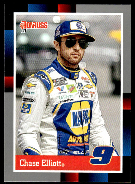 Chase Elliott 2021 Panini Donruss Racing Silver Front of Card