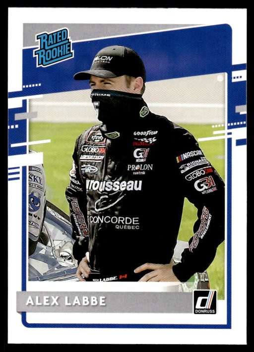 Alex Labbe 2021 Panini Donruss Racing Rated Rookie Front of Card