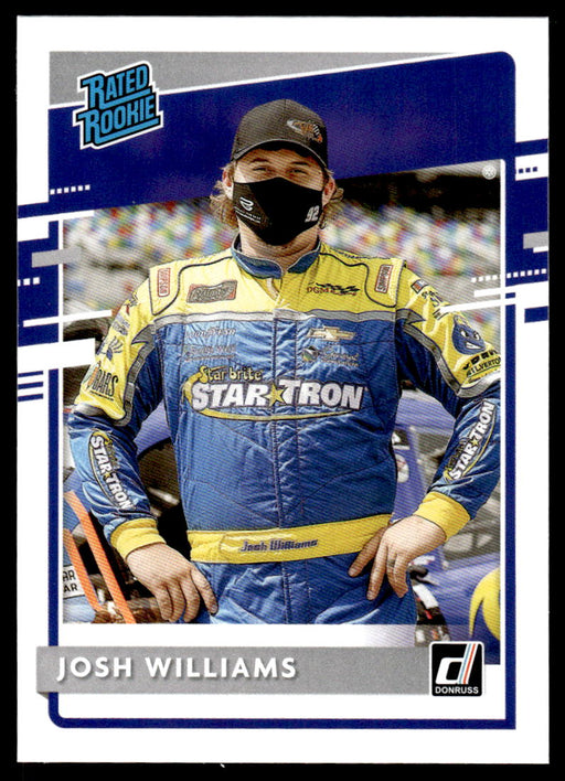 Josh Williams 2021 Panini Donruss Racing Rated Rookie Front of Card