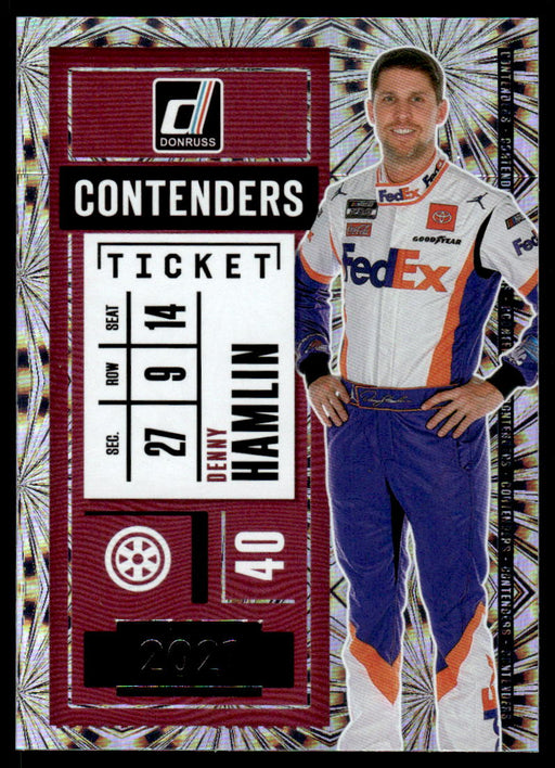 Denny Hamlin 2021 Panini Donruss Racing Contenders Front of Card