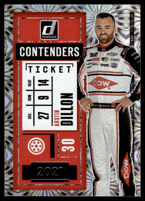 Austin Dillon 2021 Panini Donruss Racing Contenders Front of Card