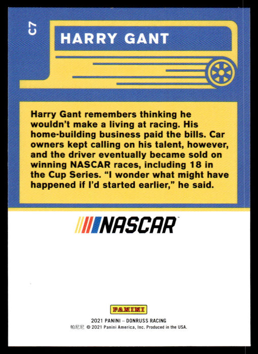 Harry Gant 2021 Panini Donruss Racing Classics Back of Card