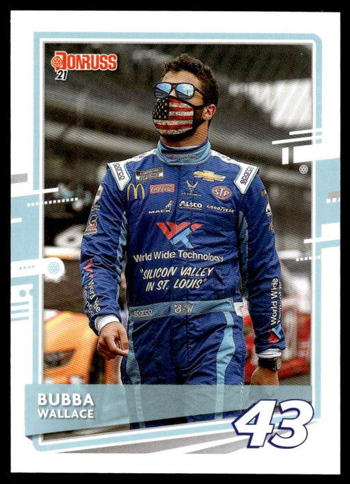 Bubba Wallace 2021 Panini Donruss Racing Base Front of Card