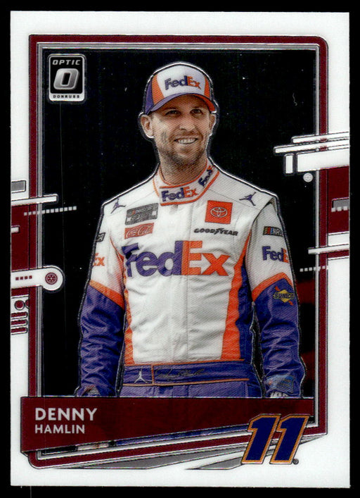 Denny Hamlin 2021 Panini Donruss Racing Optic Front of Card