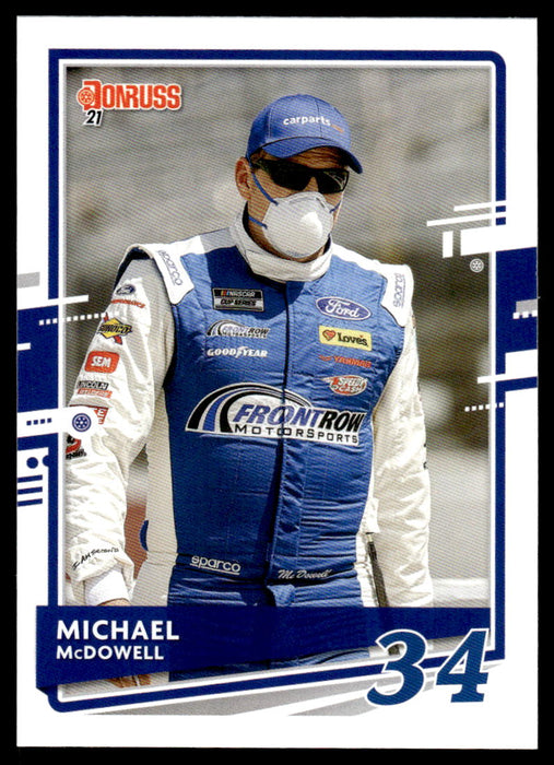 Michael McDowell 2021 Panini Donruss Racing Base Front of Card