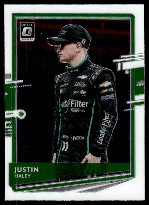 Justin Haley 2021 Panini Donruss Racing Optic Front of Card