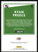 Ryan Preece 2021 Panini Donruss Racing Base Back of Card