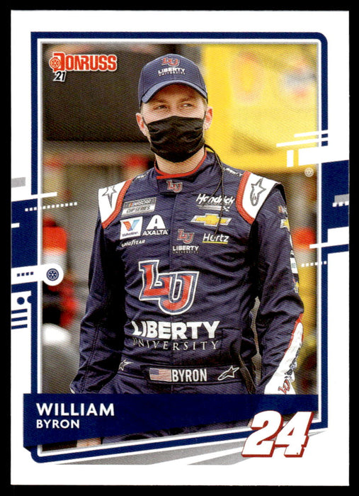 William Byron 2021 Panini Donruss Racing Base Front of Card