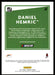 Daniel Hemric 2021 Panini Donruss Racing Base Back of Card