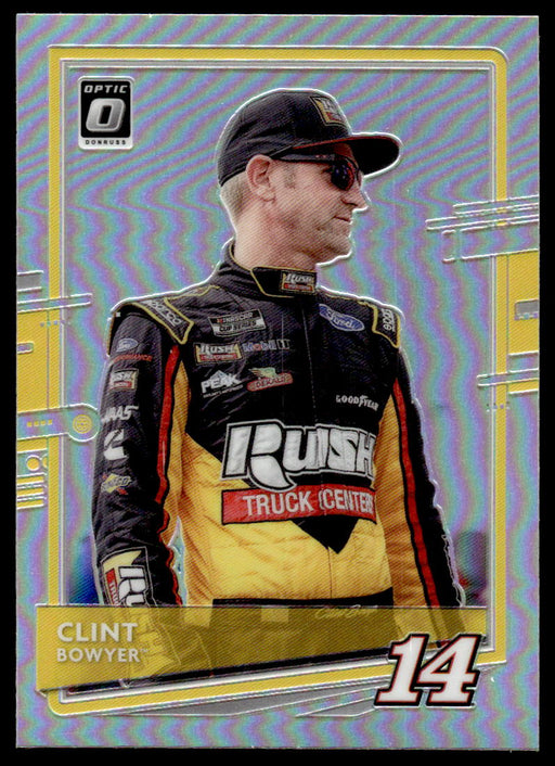 Clint Bowyer 2021 Panini Donruss Racing Optic Holo Front of Card