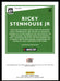 Ricky Stenhouse Jr. 2021 Panini Donruss Racing Optic Holo Back of Card