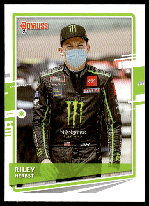 Riley Herbst 2021 Panini Donruss Racing Base Front of Card