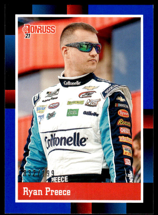 Ryan Preece 2021 Panini Donruss Racing Blue Front of Card