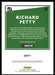 Richard Petty 2021 Panini Donruss Racing Red Back of Card