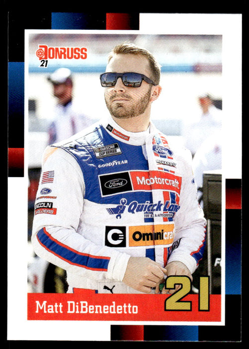 Matt DiBenedetto 2021 Panini Donruss Racing Base Front of Card