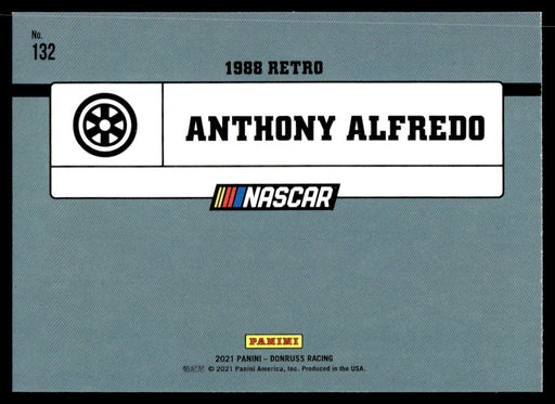 Anthony Alfredo 2021 Panini Donruss Racing Base Back of Card