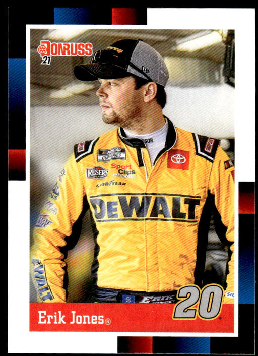 Erik Jones 2021 Panini Donruss Racing Base Front of Card