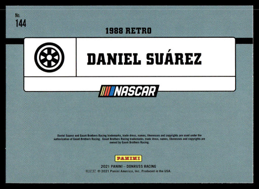 Daniel Suarez 2021 Panini Donruss Racing Base Back of Card