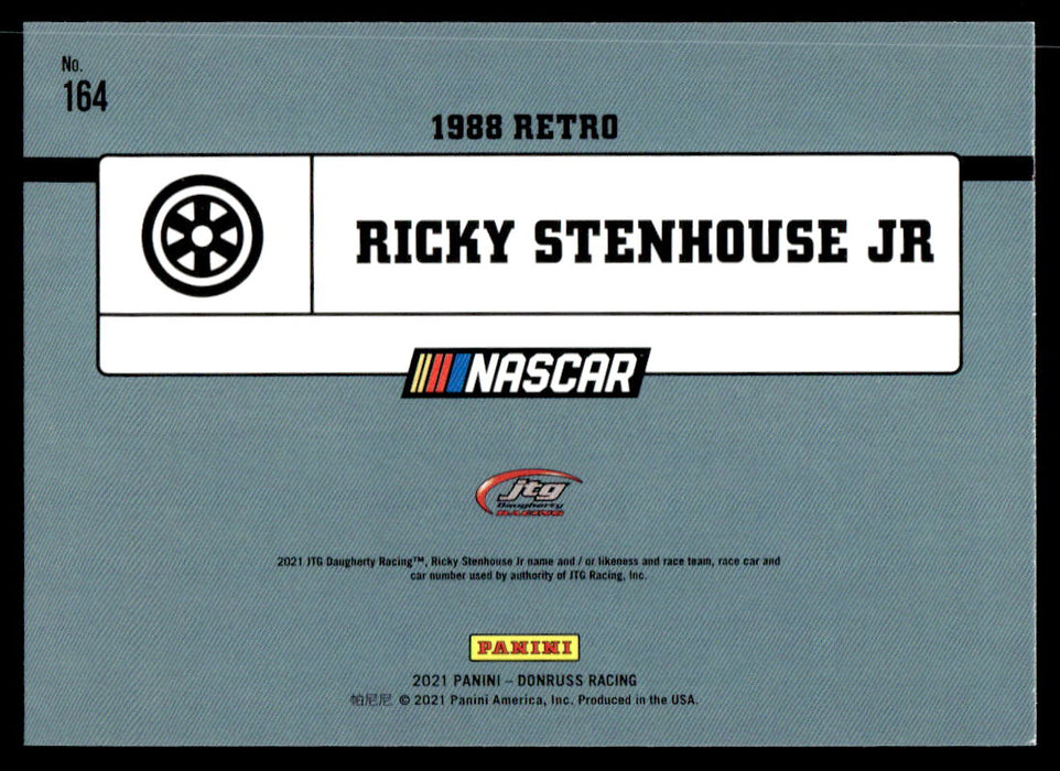 Ricky Stenhouse Jr 2021 Panini Donruss Racing Base Back of Card