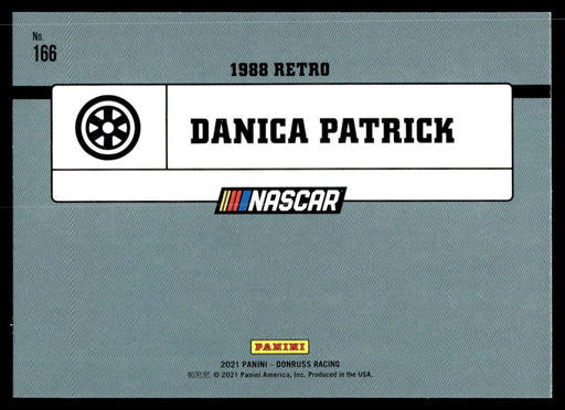 Danica Patrick 2021 Panini Donruss Racing Base Back of Card