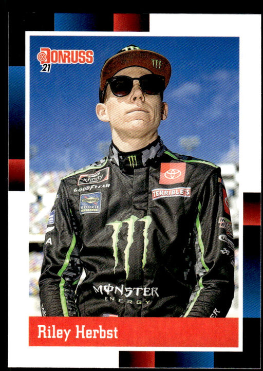 Riley Herbst 2021 Panini Donruss Racing Base Front of Card