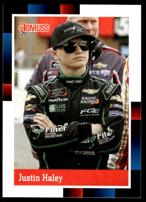 Justin Haley 2021 Panini Donruss Racing Base Front of Card