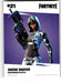 Snow Sniper 2021 Panini Fortnite Series 3 Back of Card