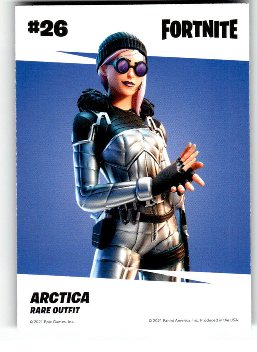 Arctica 2021 Panini Fortnite Series 3 Back of Card