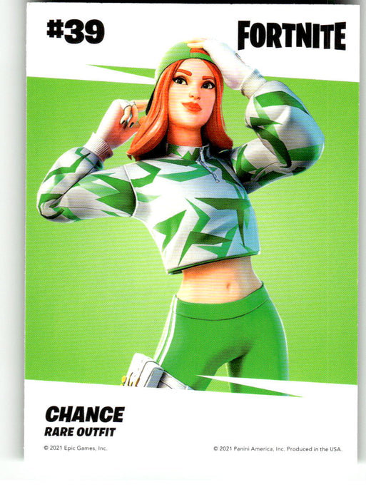 Chance 2021 Panini Fortnite Series 3 Back of Card