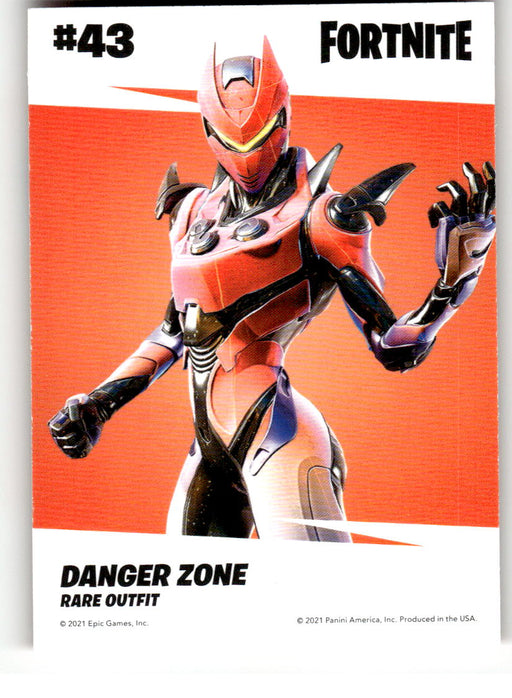 Danger Zone 2021 Panini Fortnite Series 3 Back of Card