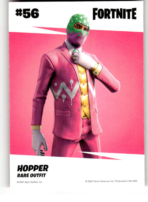 Hopper 2021 Panini Fortnite Series 3 Back of Card