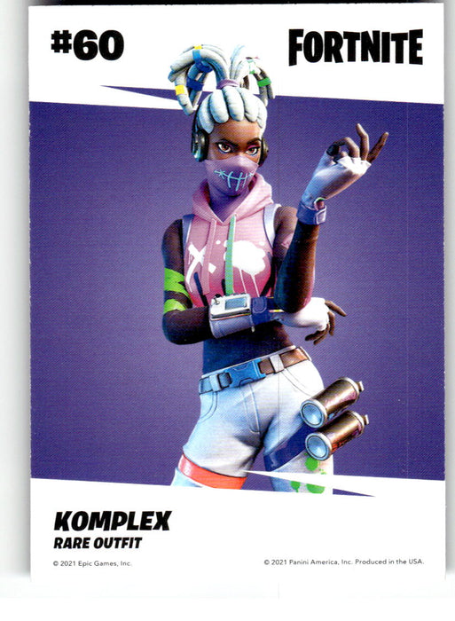 Komplex 2021 Panini Fortnite Series 3 Back of Card