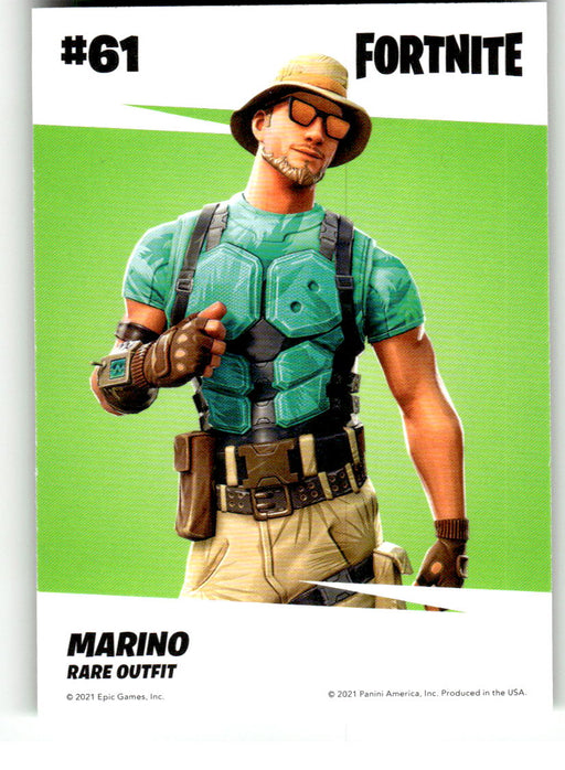 Marino 2021 Panini Fortnite Series 3 Back of Card