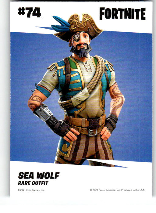 Sea Wolf 2021 Panini Fortnite Series 3 Back of Card