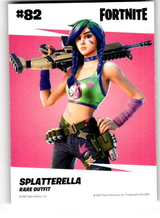 Splatterella 2021 Panini Fortnite Series 3 Back of Card