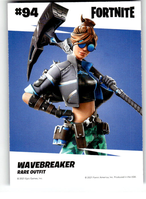 Wavebreaker 2021 Panini Fortnite Series 3 Back of Card