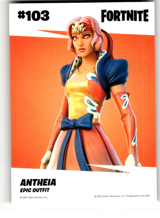 Antheia 2021 Panini Fortnite Series 3 Back of Card