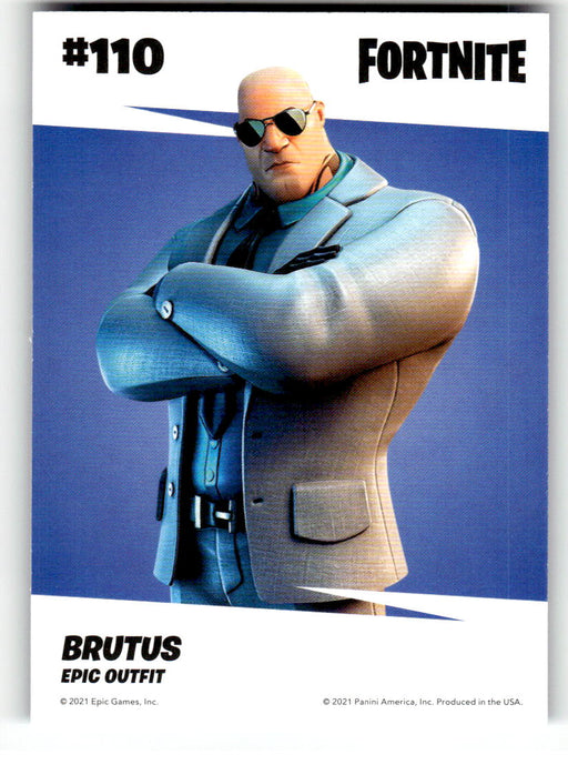 Brutus 2021 Panini Fortnite Series 3 Back of Card