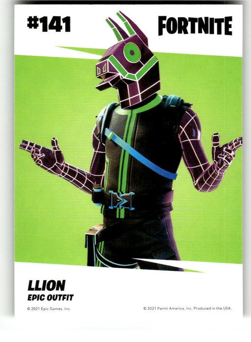 LLion 2021 Panini Fortnite Series 3 Back of Card