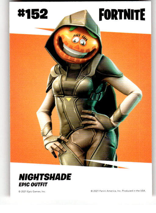 Nightshade 2021 Panini Fortnite Series 3 Back of Card