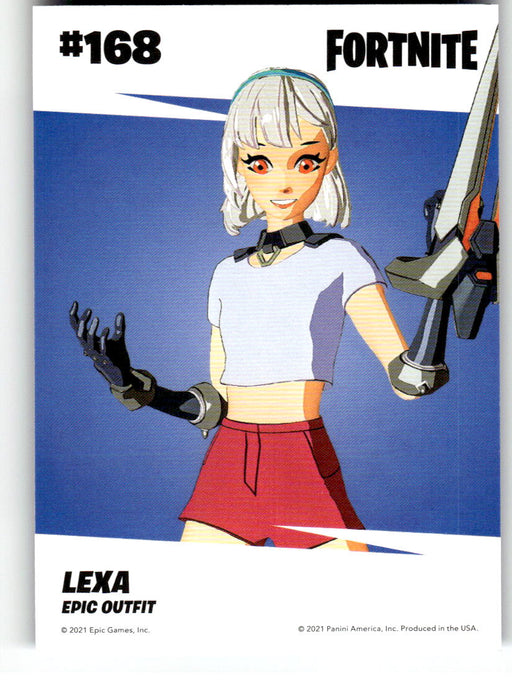 Lexa 2021 Panini Fortnite Series 3 Back of Card