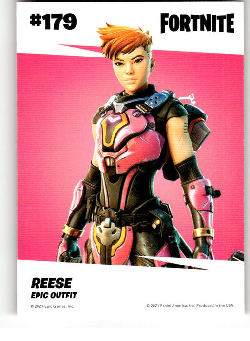 Reese 2021 Panini Fortnite Series 3 Back of Card