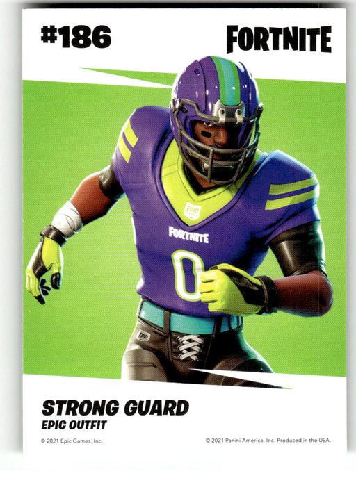 Strong Guard 2021 Panini Fortnite Series 3 Back of Card